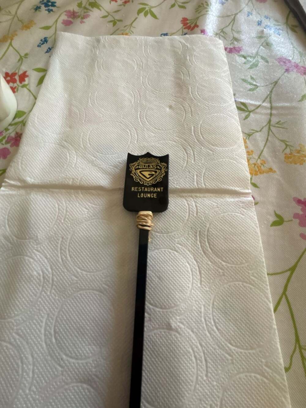 Gulas Restaurant Lounge Vintage Swizzle Stick Drink Stirrer